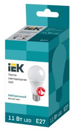 ნათურა შუქდიოდური A60 ბუშტი 11ვტ 230ვ 4000კ E27 IEK - Image 3