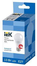 ნათურა შუქდიოდური A60 ბუშტი 13ვტ 230ვ 6500კ E27 IEK - Image 3