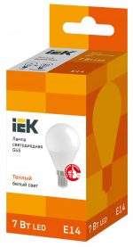 ნათურა შუქდიოდური G45 ბუშტი 7ვტ 230ვ 3000კ E14 IEK - Image 3