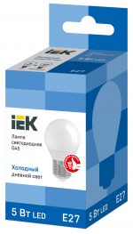 ნათურა შუქდიოდური G45 ბუშტი 5ვტ 230ვ 6500კ E27 IEK - Image 3