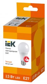 ნათურა შუქდიოდური A60 ბუშტი 13ვტ 230ვ 3000კ E27 IEK - Image 3