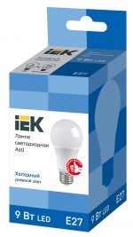 ნათურა შუქდიოდური A60 ბუშტი 9ვტ 230ვ 6500კ E27 IEK - Image 3