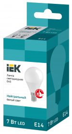 ნათურა შუქდიოდური G45 ბუშტი 7ვტ 230ვ 4000კ E14 IEK - Image 3