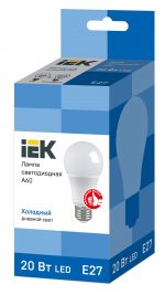 ნათურა შუქდიოდური A60 ბუშტი 20ვტ 230ვ 6500კ E27 IEK - Image 3