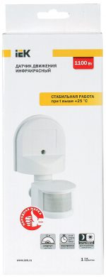 მოძრაობის გადამწოდი ДД-008 1100ვტ 180 გრადუსი 12მ IP44 თეთრი IEK - Image 3