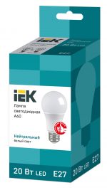 ნათურა შუქდიოდური A60 ბუშტი 20ვტ 230ვ 4000კ E27 IEK - Image 3